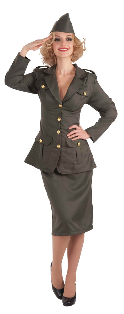 Mens WW2 Army Gal Adult Costume Male Halloween_1 AC573