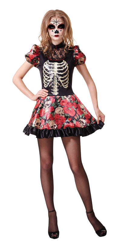 Womens Day Of The Dead Doll Adult Costume Female Halloween_1 AC653
