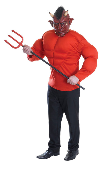 Mens Devil Costume Padded Top Adult Male Halloween_1 AC757