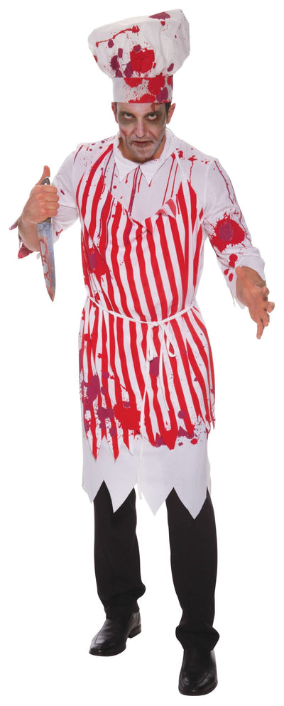 Mens Butcher Bloody Adult Costume Male Chest Size 44" Halloween_1 AC809