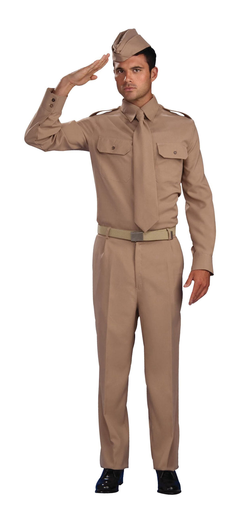 Mens WW2 Private Soldier Adult Costume Male Halloween_1 AC983