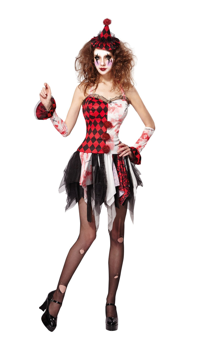 Jester Lady Scary Adult Costume Female_1 AF026