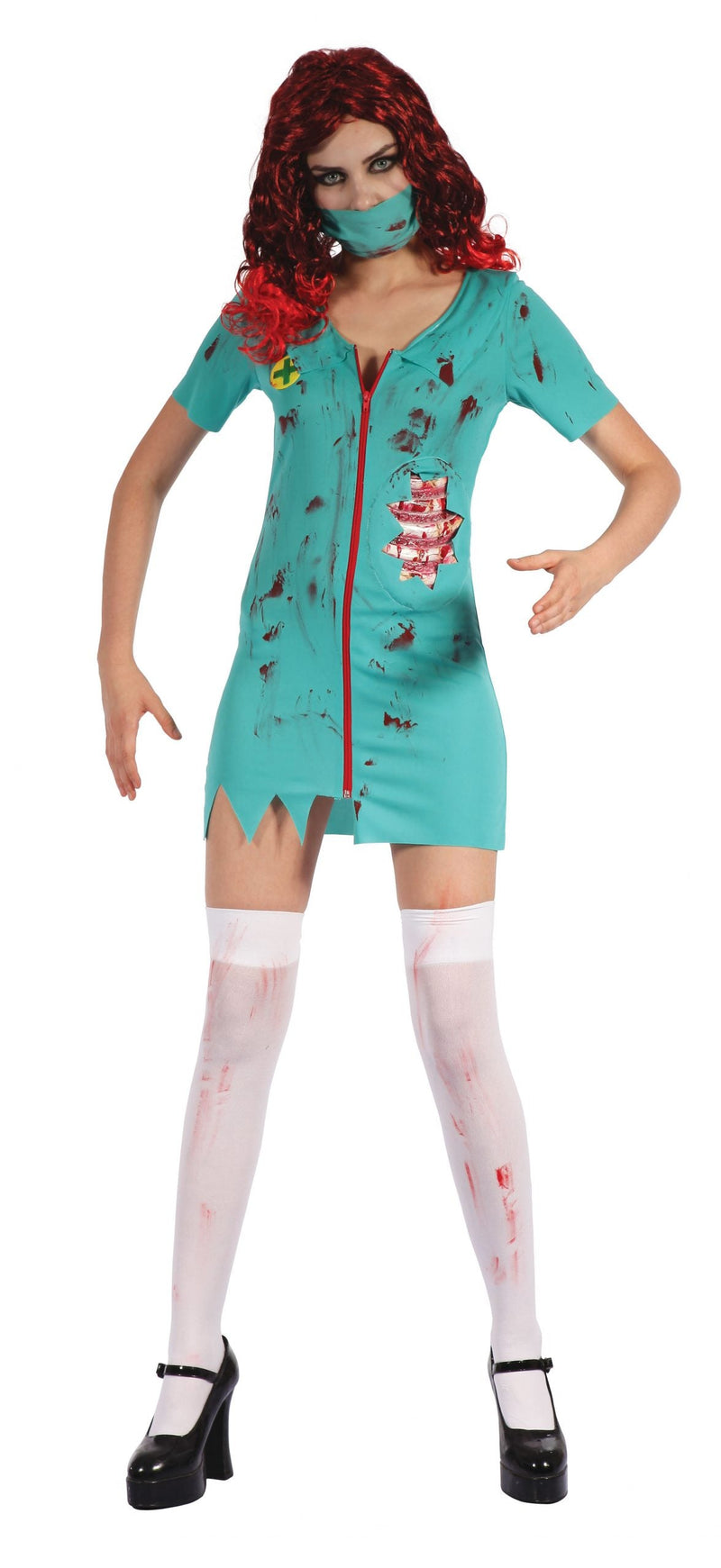 Zombie Surgeon Lady Dress & Mask Adult Costume Female_1 AF035