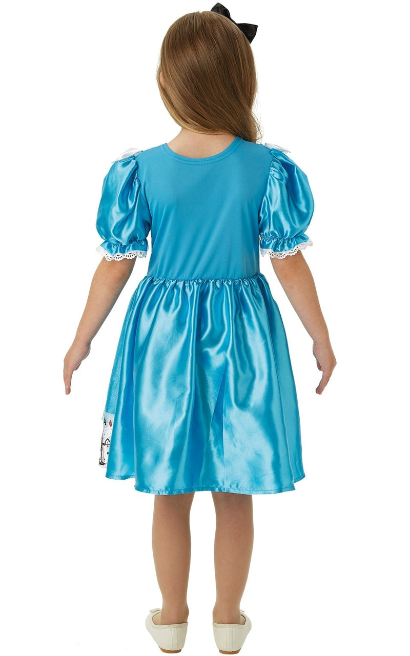 Alice in Wonderland Girls Costume Satin Blue_3