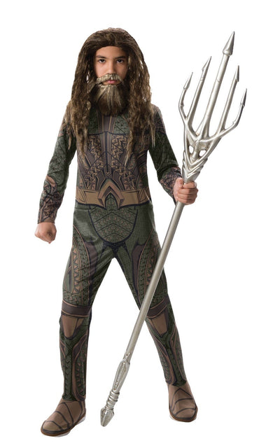 Aquaman Boys Costume Green Jumpsuit_1