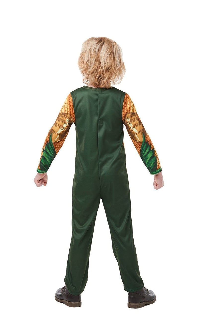 Aquaman Costume Kids Gold Jumpsuit_2