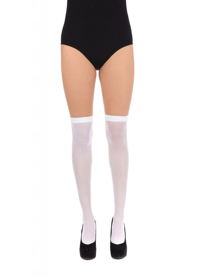 Womens Stockings White Over Knee Costume Accessories Female Halloween_1 BA040