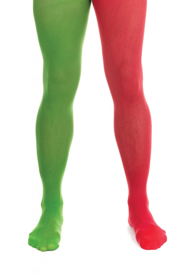 Mens Elf Tights Green Red Costume Accessories Male Halloween_1 BA043