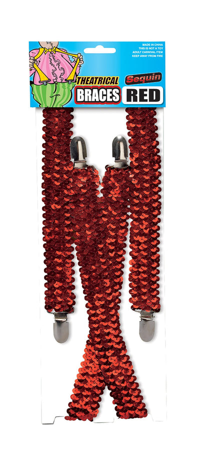 Sequin Braces Red Costume Accessories Unisex_1 BA1026