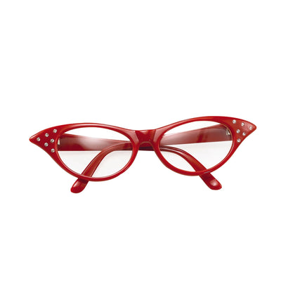 Womens Glasses 50s Female Style Red Costume Accessories Halloween_1 BA142R