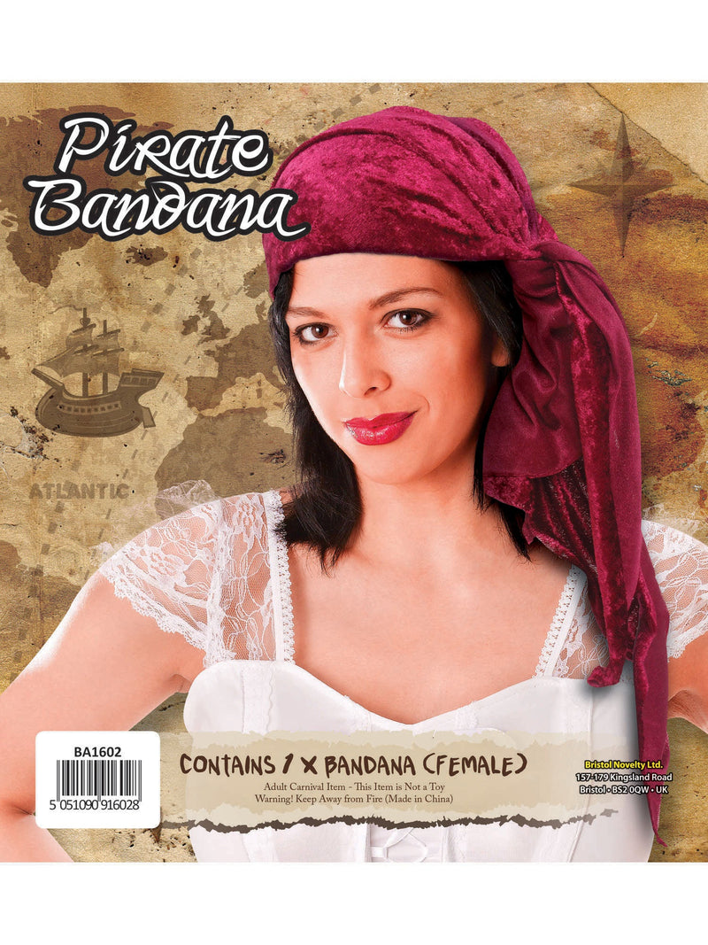 Pirate Bandana Velvet Costume Headband Scarf