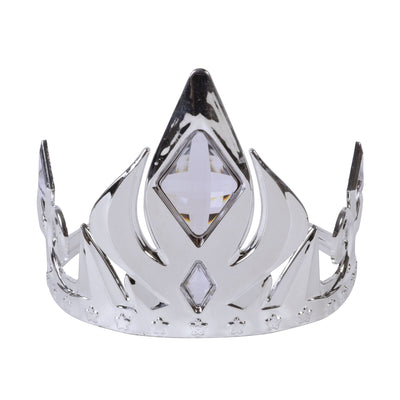 Silver Crown Tiara With Clear Stones_1 BA2129
