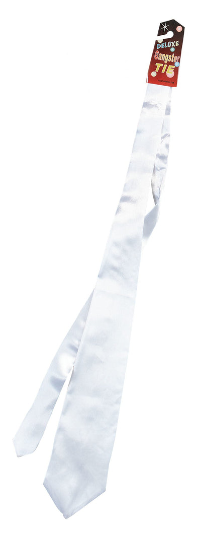 Gangster Tie White Costume Accessories Unisex_1 BA508