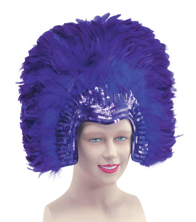 Womens Feather Headdress Purpledeluxe Costume Accessories Female Halloween_1 BA636