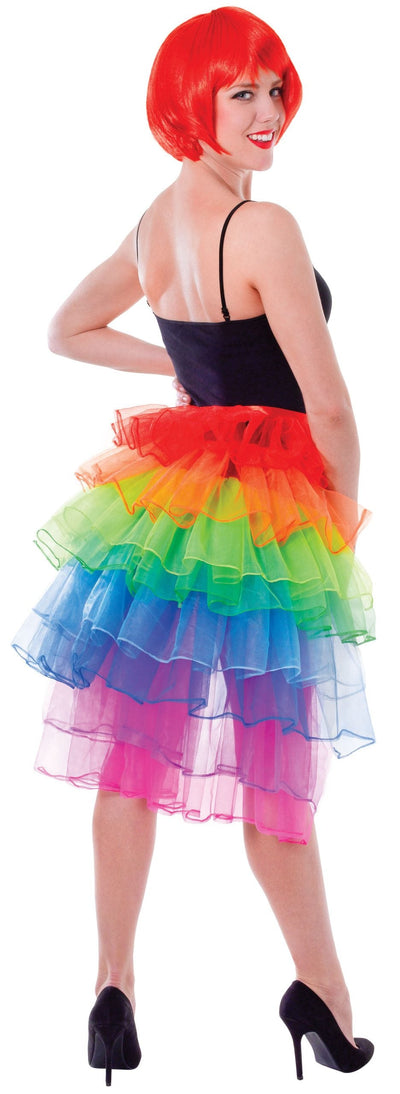Womens Rainbow Bustle Skirt Costume Accessories Female Halloween_1 BA793