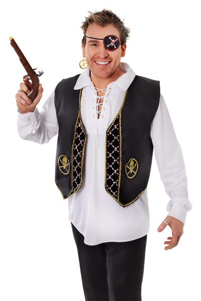 Mens Pirate Waistcoat Deluxe Costume Accessories Male Halloween_1 BA804