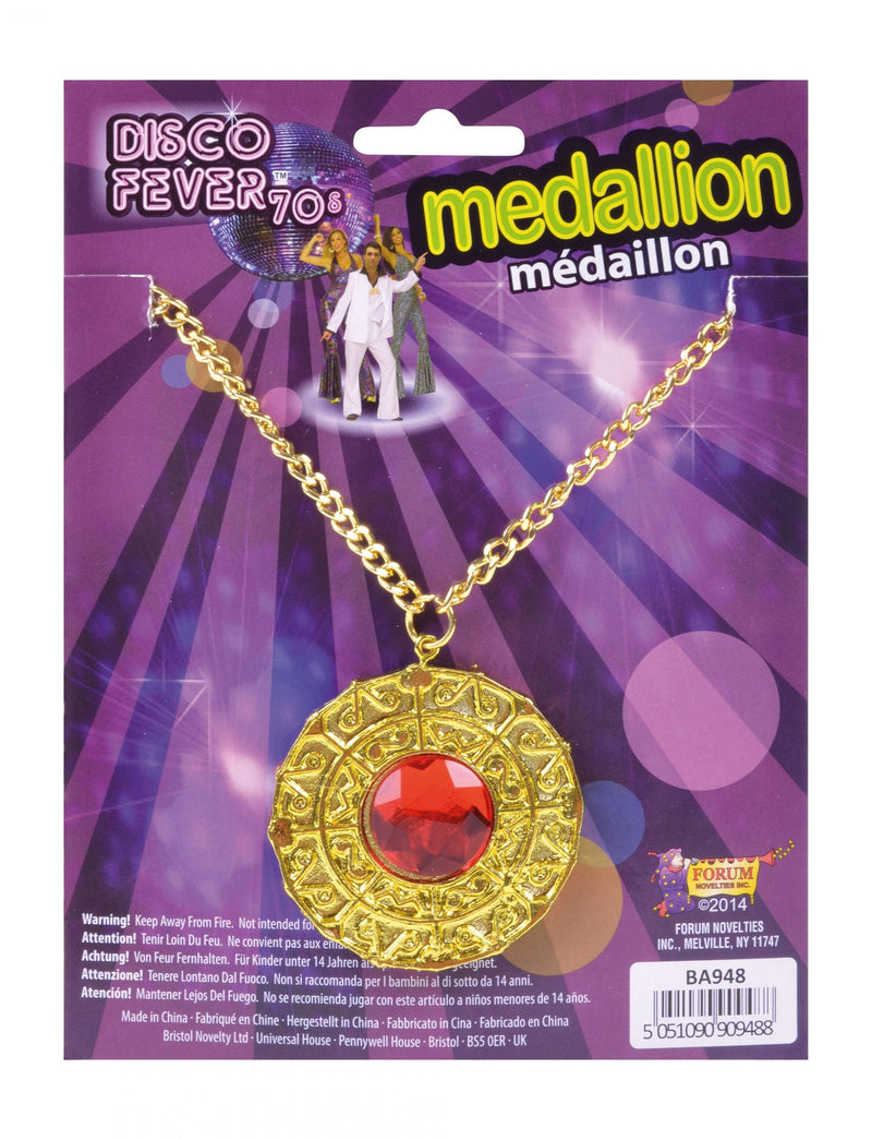 Mens Elvis Medallion Gold Costume Accessories Male Halloween_1 BA948