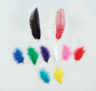 Womens Marabou Turquoise Feathers 12 Pkt Female Packet Halloween Costume_1 BF010
