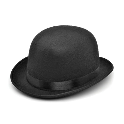 Mens Bowler Black Helt Hat Small Hats Male Halloween Costume_1 BH028
