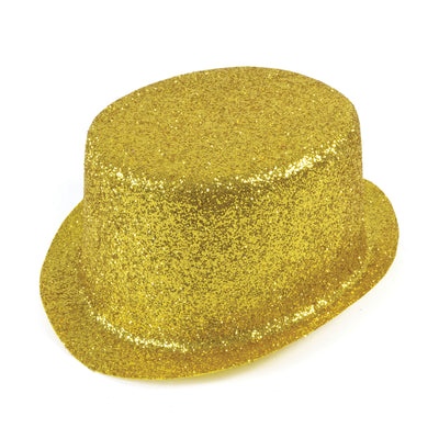 Glitter Gold Toppers Plastic Hats Unisex_1 BH080