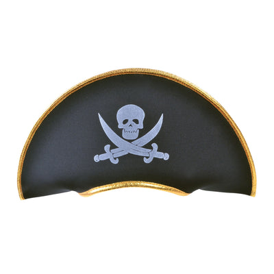 Mens Pirate Hat Fabric Gold Edging Hats Male Halloween Costume_1 BH121