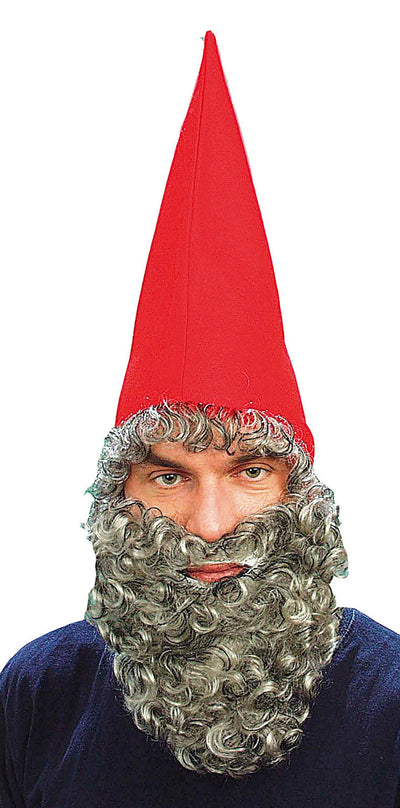 Mens Dwarf Hat Red & Beard Hats Male Halloween Costume_1 BH302