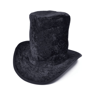 Mens Top Hat Velvet Black Hats Male Halloween Costume_1 BH339