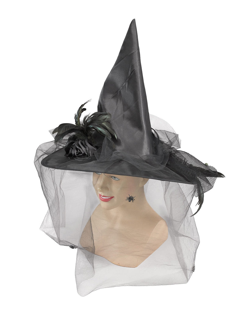 Womens Witch Hat Fancy Black Hats Female Halloween Costume_1 BH422