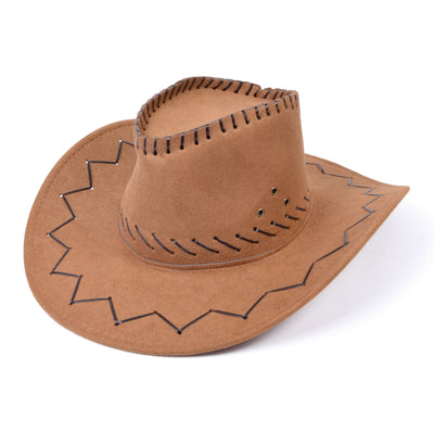 Cowboy Hat Leather Stitched Hats Unisex_1 BH425