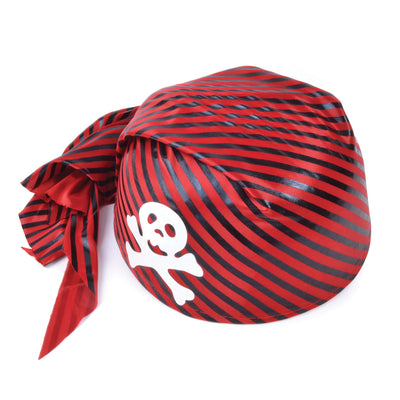 Mens Pirate Skull Hat Red Black Hats Male Halloween Costume_1 BH440