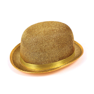 Bowler Hat Gold Lurex Hats Unisex_1 BH445