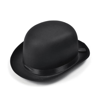Bowler Hat Black Satin Finish Hats Unisex_1 BH493