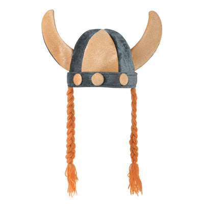 Womens Viking Helmet Soft + Plaits Hats Female Halloween Costume_1 BH557