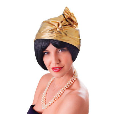 Womens Cloche 20s Hat Gold Hats Female Halloween Costume_1 BH620