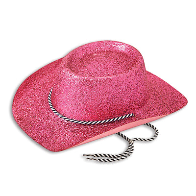 Womens Cowboy Hat Glitter Pink Hats Female Halloween Costume_1 BH634
