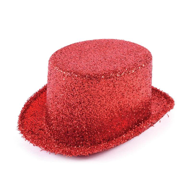 Top Hat Red Lurex Hats Unisex_1 BH667