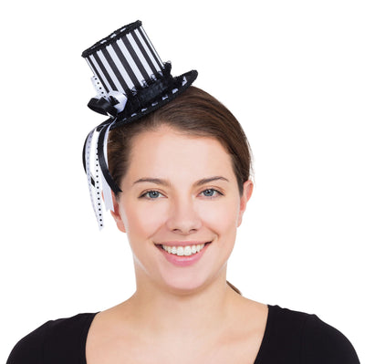 Harlequin Striped Mini Tall Hat Hats Female_1 BH674