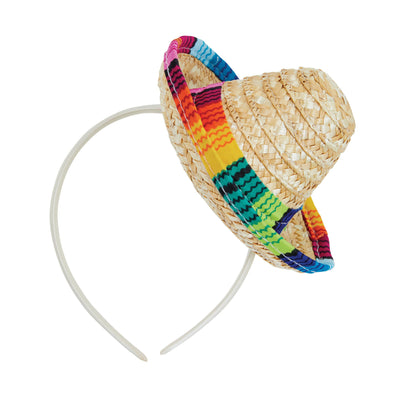 Sombrero Straw Mini On Headband_1 BH693