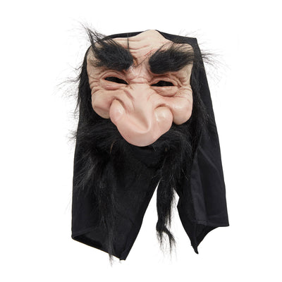 Gnome With Hood Beard Black Rubber Masks Male_1 BM232B