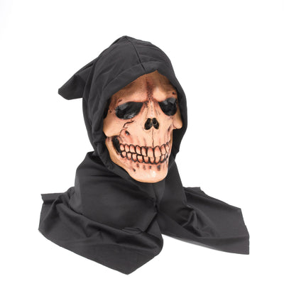 Mens Hooded Skull Mask Rubber Masks Male Halloween Costume_1 BM295