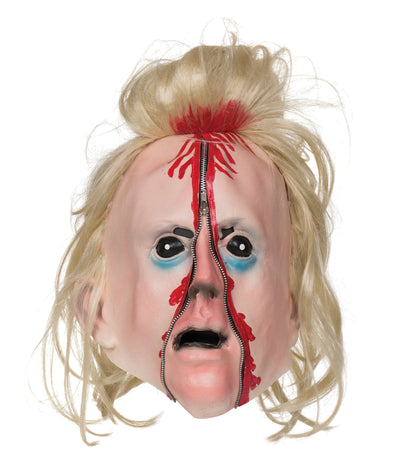 Mens Bloody Zip Face Mask Rubber Masks Male Halloween Costume_1 BM482