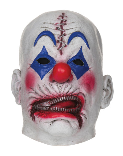 Mens Zipper Clown Mask White Masks Male Halloween Costume_1 BM487