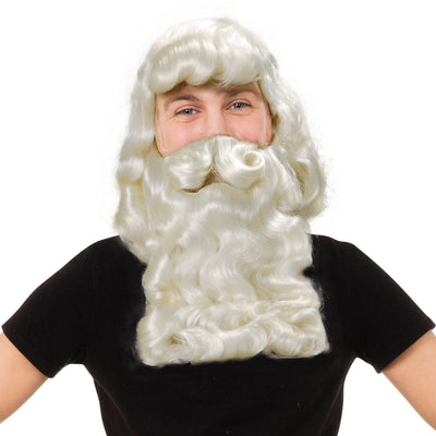 Mens Father Xmas Wig Beard Superior Wigs Male Halloween Costume_1 BW018
