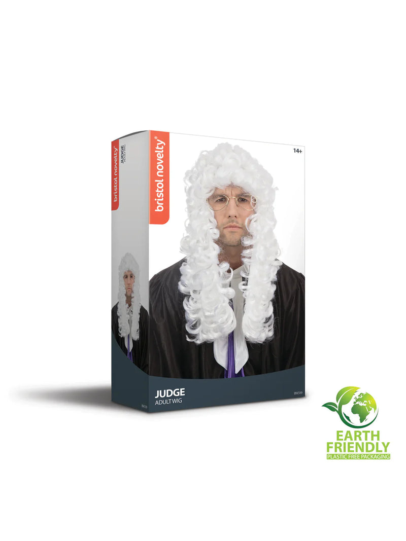 Judge Wig White Courtroom Hairpiece