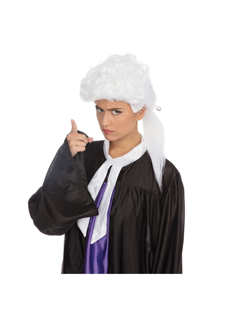 Court Wig Barrister White Prince Hairpiece