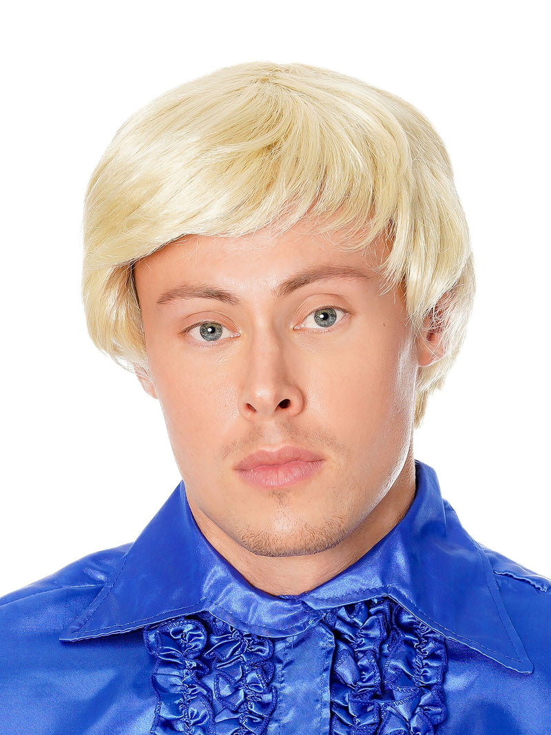 Mens Mans Blonde Side Parting Wig Wigs Male Halloween Costume