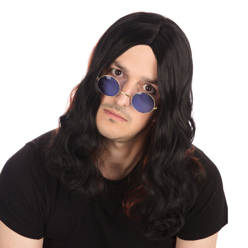 Mens Ozzy Osbourne Wig Wigs Male Halloween Costume_1 BW481