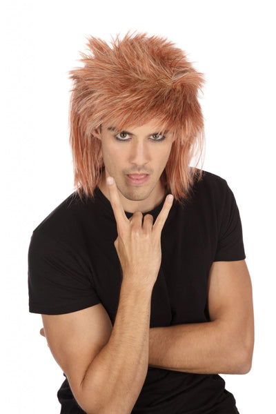 Mens Shaggy Wig Ginger Wigs Male Halloween Costume_1 BW712