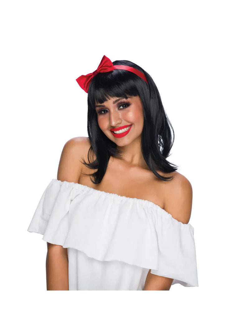 Womens Chic Doll Black Wigs Female Halloween Costume