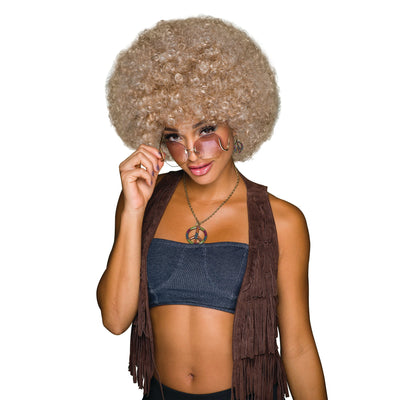 70s Afro Blonde Brown Wig_1 BW953